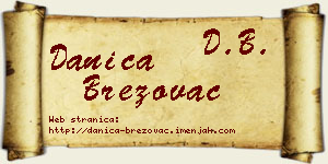 Danica Brezovac vizit kartica